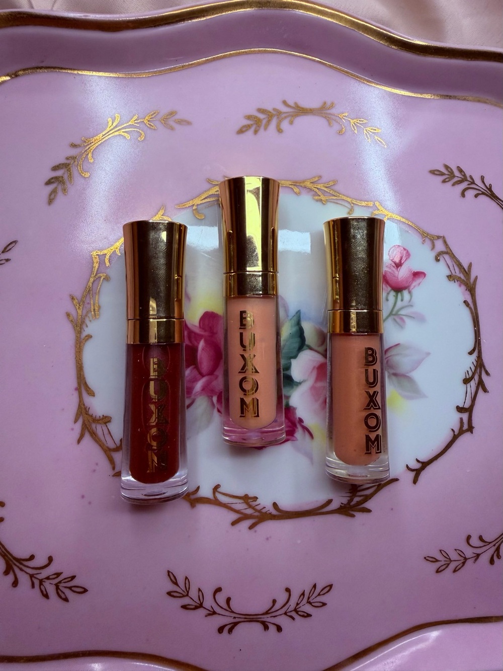 Buxom Mini Lip Gloss Set - Berry, Nude Pink, Soft Pink